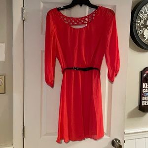 By & By Orange Short Dress